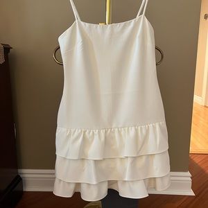 REVOLVE (LIKELY) SIZE 6 WHITE RUFFLE DRESS